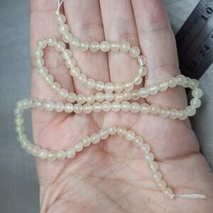 4mm Peachy Agate 15-inch Strand #1